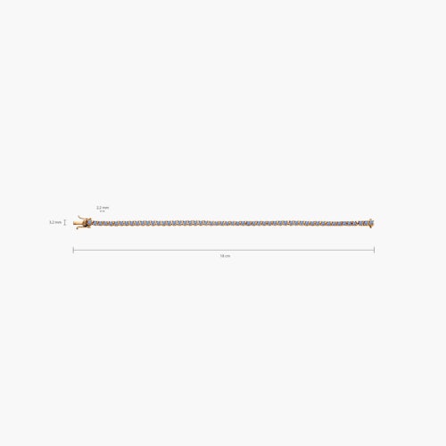 Bransoletka tenisowa Luminy 3,2mm: złoto, tanzanity